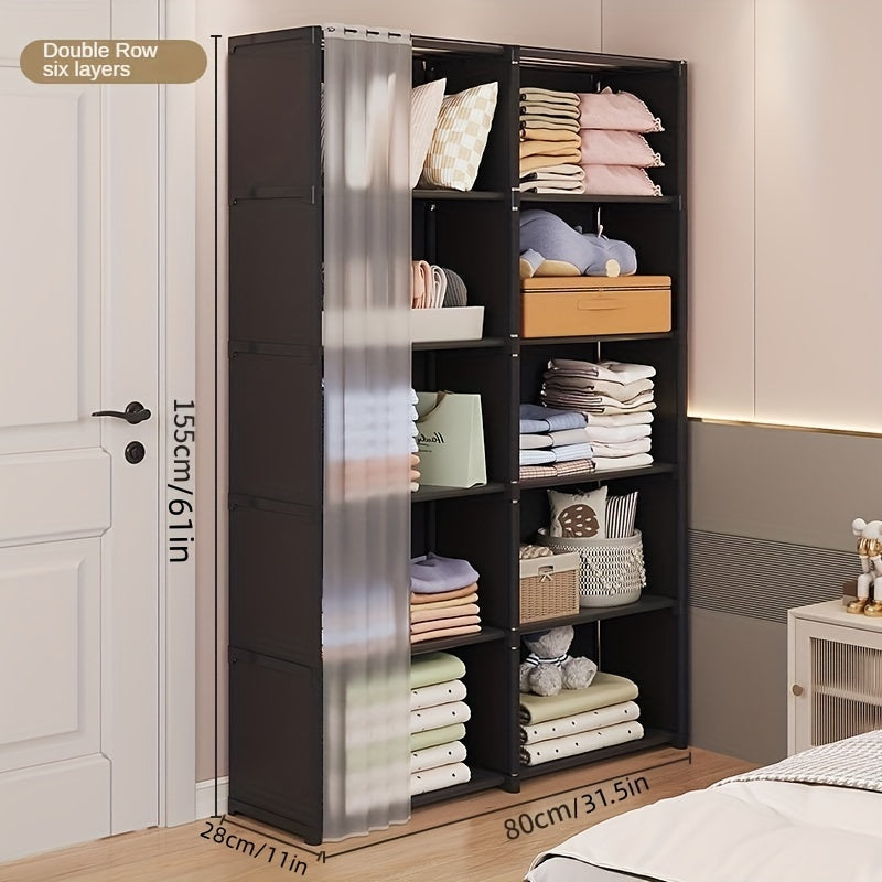 1pc, 6-Tier Shelves, Kitchen Storage Organizer Shelf, Cabinet Storage Shelf Combination Rack, Kitchen Spice Storage Shelves, Living Room Shelves Rack, Bedroom Bookcase And Bookshelves, Kitchen Accessaries