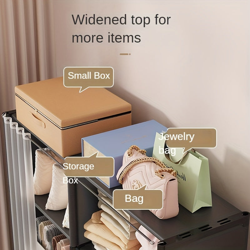 1pc, 6-Tier Shelves, Kitchen Storage Organizer Shelf, Cabinet Storage Shelf Combination Rack, Kitchen Spice Storage Shelves, Living Room Shelves Rack, Bedroom Bookcase And Bookshelves, Kitchen Accessaries