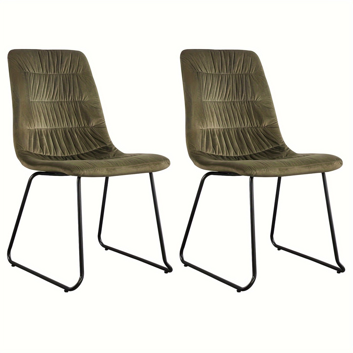 Set Of 4 Velvet Dining Chairs, Designed With Upholstered Backrests And Sturdy Metal Legs, Perfect For Adding A Touch Of Leisure To Your Lounge, Living Room, Bedroom, Kitchen, Dining Room, Or Restaurant Furniture