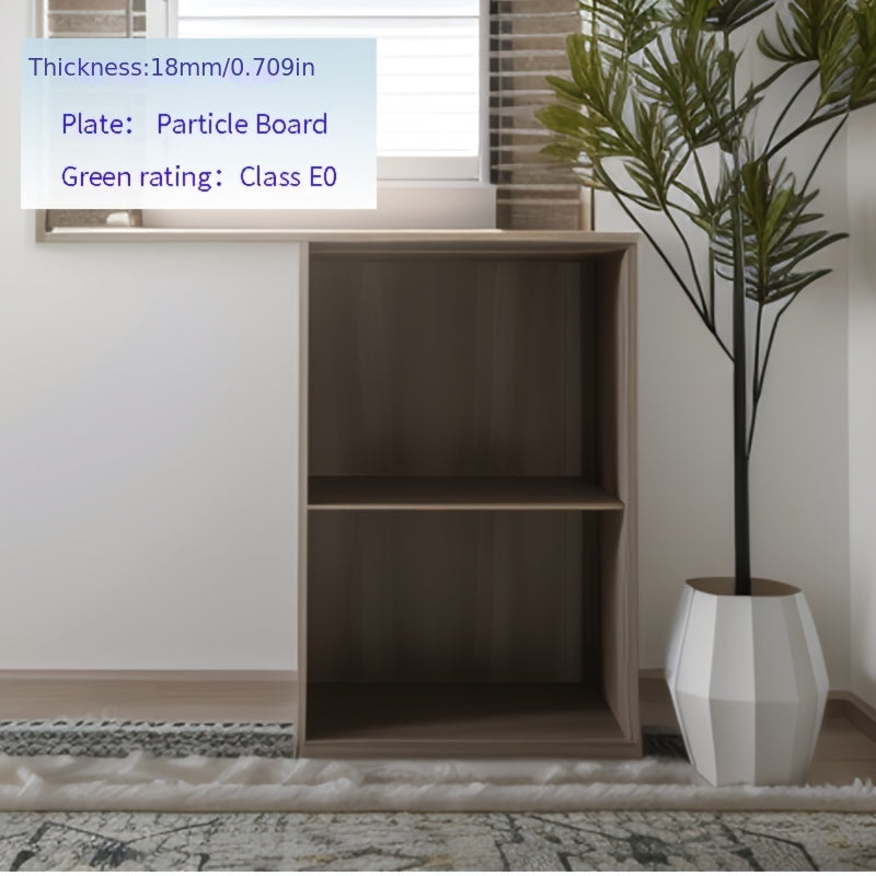 Second Floor Solid Wood Simple Bookshelf Floor Living Room Shelving Bedroom Shelving Household Wall Cabinets Small Partition Office Bookcase
