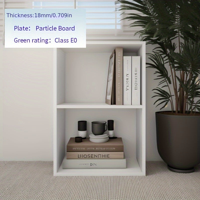 Second Floor Solid Wood Simple Bookshelf Floor Living Room Shelving Bedroom Shelving Household Wall Cabinets Small Partition Office Bookcase