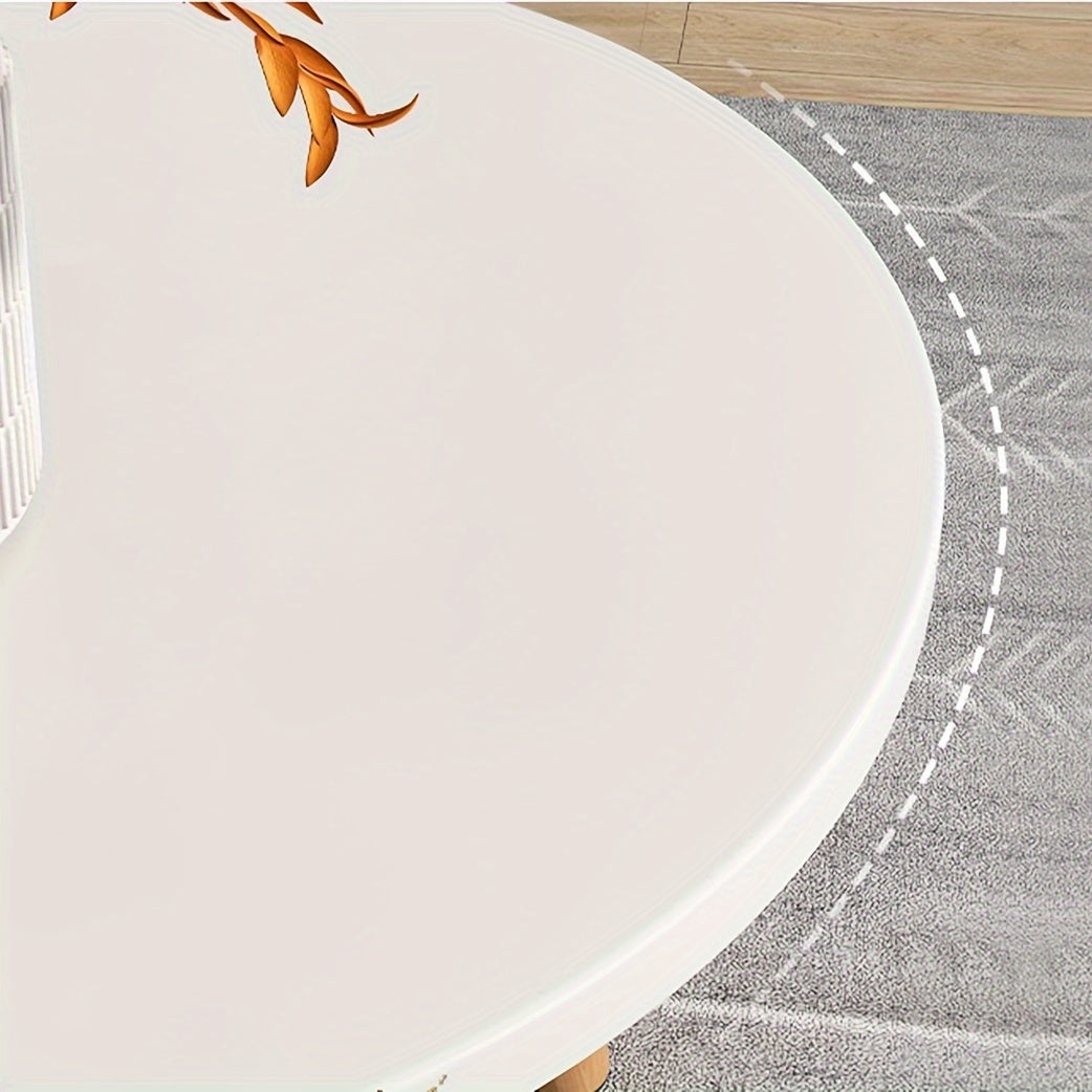 1pc Small Coffee Table, Round Snack Table Portable And Space-Saving With 3 Feets, Stable Side End Table For Living Room, Bedroom, Office, Perfect For Laptop Small Sofa White