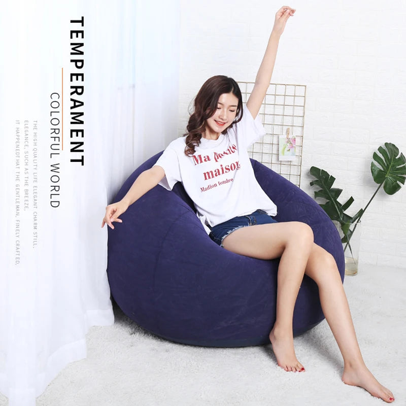 Lazy Inflatable Sofa Chairs Environmental PVC Lounger Seat Tatami Folding Sofas For Living Room Bedroom Dormitory Furniture