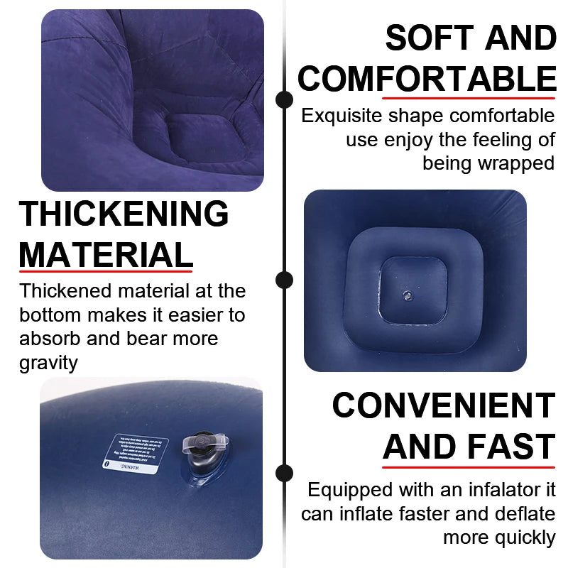 Lazy Inflatable Sofa Chairs Environmental PVC Lounger Seat Tatami Folding Sofas For Living Room Bedroom Dormitory Furniture