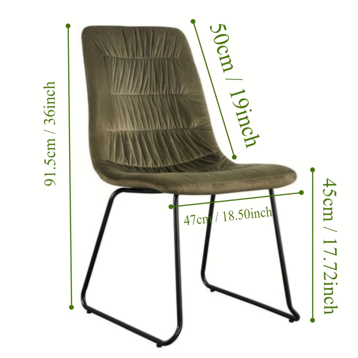 Set Of 4 Velvet Dining Chairs, Designed With Upholstered Backrests And Sturdy Metal Legs, Perfect For Adding A Touch Of Leisure To Your Lounge, Living Room, Bedroom, Kitchen, Dining Room, Or Restaurant Furniture